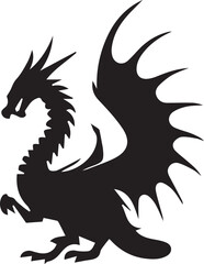 Wall Mural - Dragon silhouette vector EPS 