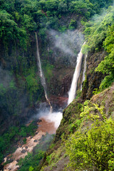 waterfall in the mountains