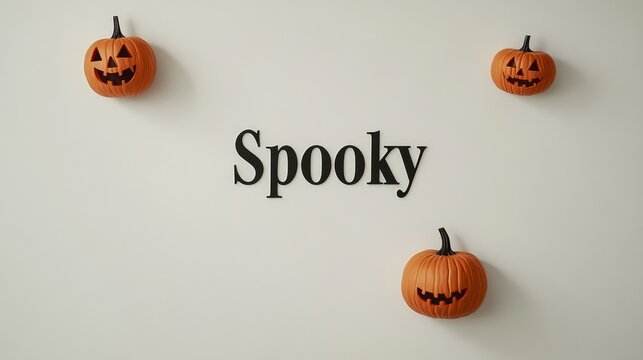A minimalist Halloween sign that reads 