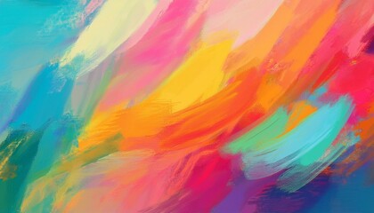 art abstract panorama fun creative background texture with random paint brushstrokes in amazing multicolor painting concept for design in long thin header generative ai