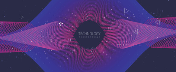 Abstract wave technology and science background