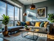 © Arnada - Modern Living Room Design with Stylish Sofa and Contemporary Decor for Urban Exploration Photography