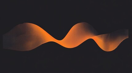 Poster - a simple, elegant design featuring an orange wavy line on a black background.