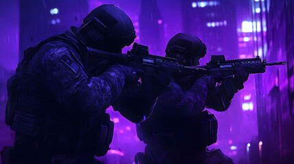 Wall Mural - Night ops encounter