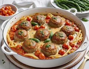 Delicious Cheesy Meatball Casserole