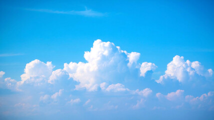 fluffy clouds in a partly cloudy sky add charm and depth to a clean copy space background making it 