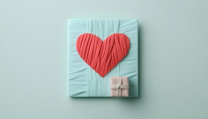 Sticker - A gift box with a heart design, symbolizing love and affection.