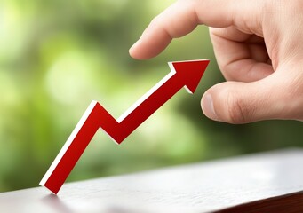 Poster - Charts showing growing revenue on a touch screen