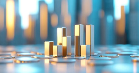 Poster - Graphic concept of a stock market or forex trading graph