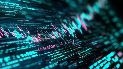 Poster - Business growth graph data diagram on success financial presentation background with abstract up arrow bar symbol or finance marketing price statistics and economy market profit investment.
