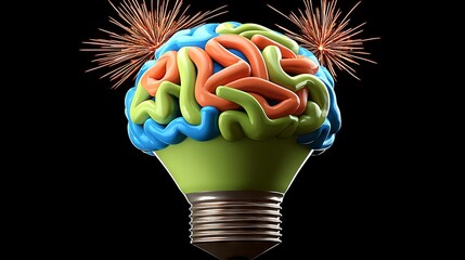 The human brain explodes with ideas, knowledge, and creativity