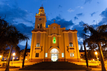 church at night