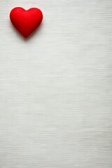 Sticker - A red heart shape on a textured light background, symbolizing love.