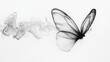 © Olga - Butterfly with smoke from behind wings on white background