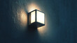 © Daniel - Modern Wall Sconce Lighting Fixture on Blue Concrete Wall