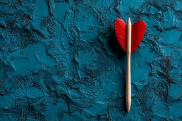 Poster - Abstract minimalist design of an arrow shooting forward, representing progress and confidence in taking action