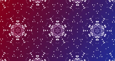 Poster - Kaleidoscope, pattern or bokeh in wallpaper with abstract, creativity or spots on graphic background. Circles, particles or pulsing in animation with aesthetic, fantasy or energy in dynamic texture