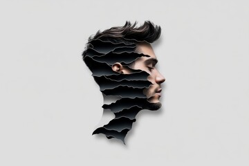 Poster - Minimalist silhouette of a person overshadowed by others, showing unfair treatment in a subtle, elegant design