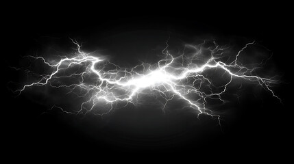 Poster - Flash of lightning on dark background 