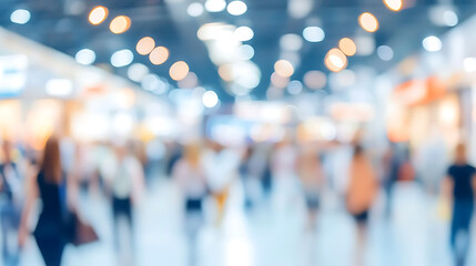 Aufkleber - Background of an expo with blurred individuals
