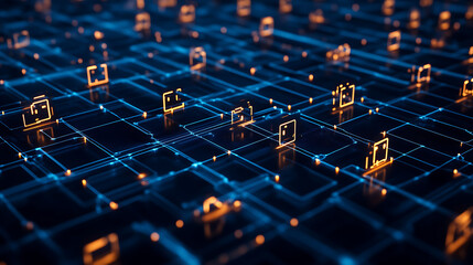 Poster - Cyber ??security and data protection internet network security protect business and financial transaction data from cyber attack user private data security encryption