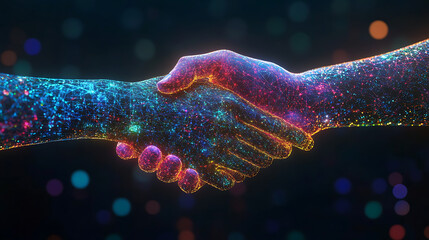 Poster - depiction of a professional handshake