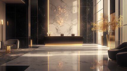 Poster - Elegant Modern Lobby Interior Design 