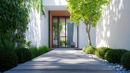 Poster - Entrance to a modern house