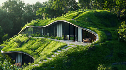 Poster - A green roof installation on a sustainable building 