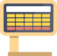 Poster - Modern electronic price display board is showing numbers in a supermarket, indicating the cost of products