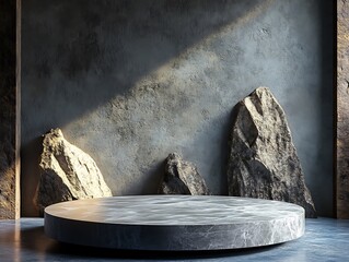 Stone Platform Minimalist Product Display Background