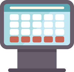 Fototapete - Digital calendar application displaying selected dates for appointment scheduling and event planning