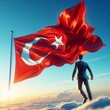 © fitpinkcat84 - Turkish flag background. A metaphor of power, might.