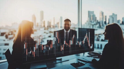 Business person evaluates metrics for charts and graphs with statistics to innovative analyze business potential and forecast future development of companies growth., setting goals for expansion.