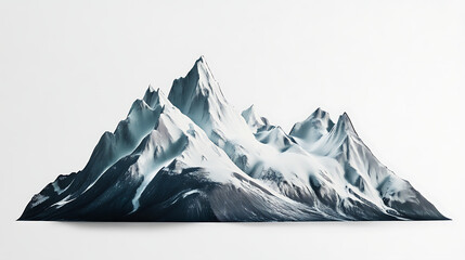 Poster - Majestic mountain peaks with snow capped summits cut out