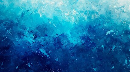 Poster - abstract background with blue paint splashes