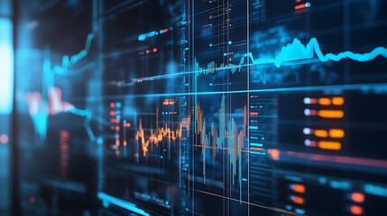 Poster - Representation of data analytics charts graphs and data driven insights emerging from a sea of information