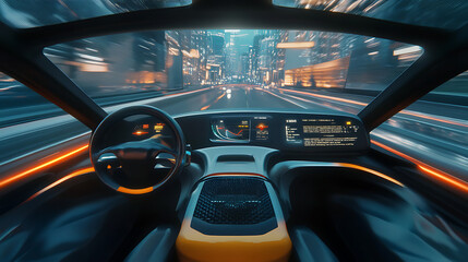 Poster - autonomes driving concept
