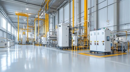 Poster - Cutting edge biodiesel production facility showcasing high tech fuel processing machinery designed for eco friendly and sustainable energy The image highlights the advanced technology and equipment
