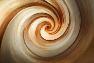 Fototapete - Soothing swirls resemble tea swirling in warm, muted tones, evoking a sense of calm and tranquility in nature. Generative AI