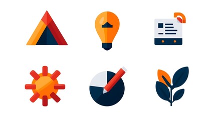 Aufkleber - Set of modern line style web icons representing various statistics optimization and data analysis concepts ideal for designing contemporary app interfaces and user experiences