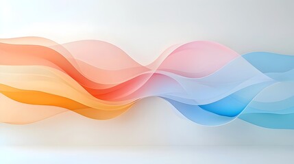 Aufkleber - Minimalist abstract composition featuring smooth flowing lines and soft gradient hues capturing the essence of motion and simplicity in design