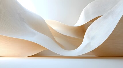 Poster - Soft seamless curves flowing in gentle gradients forming an abstract minimalist background evoking a sense of motion and fluid elegance perfect for modern design aesthetics