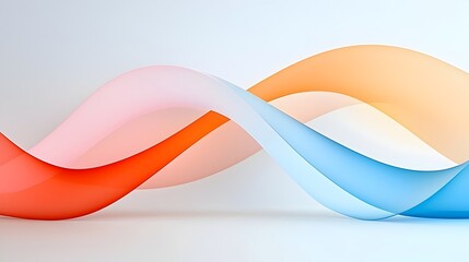 Poster - A minimalist abstract composition featuring smooth flowing lines and soft gradient hues capturing the essence of motion and simplicity in design