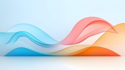 Aufkleber - Elegant and Captivating Abstract Background with Smooth Fluid Wave Like Gradient Curves Creating a Minimalist and Contemporary Visual Design