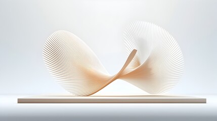 Aufkleber - Visually captivating abstract minimalist design featuring smooth curves and gentle gradient transitions that convey a sense of movement fluidity and contemporary elegance