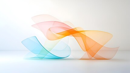 Poster - Organic curved shapes and subtle gradient transitions blend seamlessly into a minimalist abstract background creating a sense of movement tranquility and visual harmony