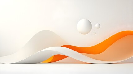 Poster - Sleek and contemporary abstract minimalist backdrop featuring fluid intertwined curves and gradient tones capturing a sense of motion and refined aesthetic appeal