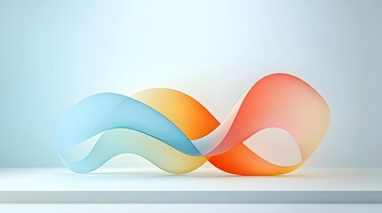 Fototapete - Flowing abstract background with soft gradient shades and curved lines creating a dynamic and captivating minimalist design perfect for modern digital projects advertising branding and more