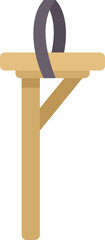Poster - Simple wooden sign post with hanging sign showing the way to put your own text